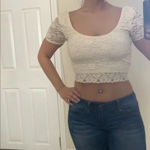 Forever 21 lace crop top